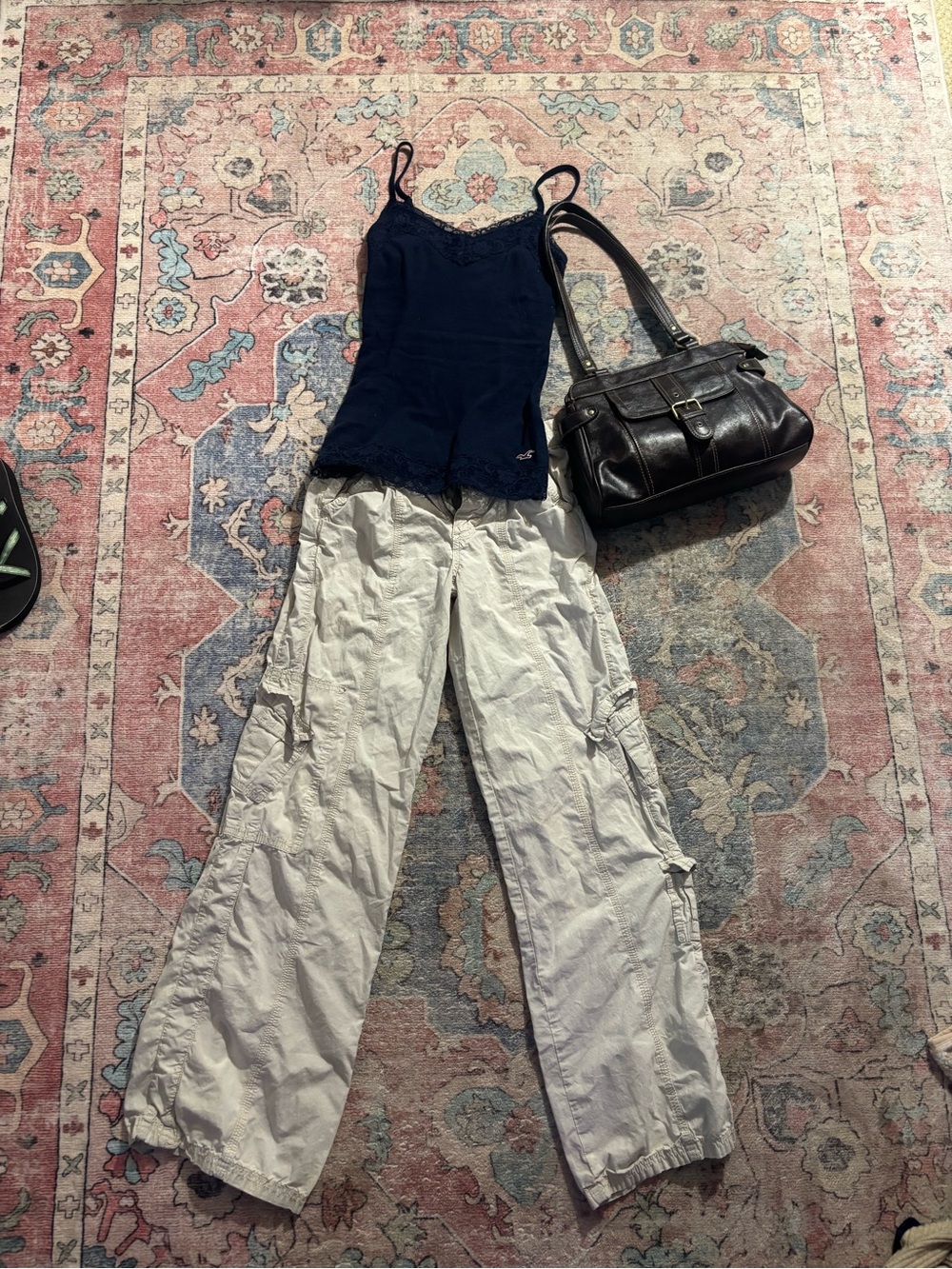 Women’s Cargo Pants in Light Beige - Casual Utility Style